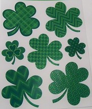 Greenbrier St. Patrick&#39;s Day Reusable Glitter Window Clings ~ Patterned ... - £6.99 GBP