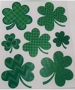 Greenbrier St. Patrick&#39;s Day Reusable Glitter Window Clings ~ Patterned ... - £7.09 GBP