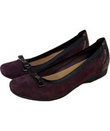 Clarks Un Darcey Bow Purple Suede Womens Size 9 Ballet Flats Dress Shoes - €32,67 EUR