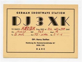 QSL Card DJ3XK Hamburg Germany 1958 - $13.86