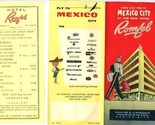 Hotel Romfel Brochure &amp; Rate Chart Mexico City Mexico 1950&#39;s - $14.83