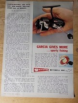 Original Vintage Ad Garcia Dual Sided Mitchell 408 Reel 1960&#39;s - £6.76 GBP