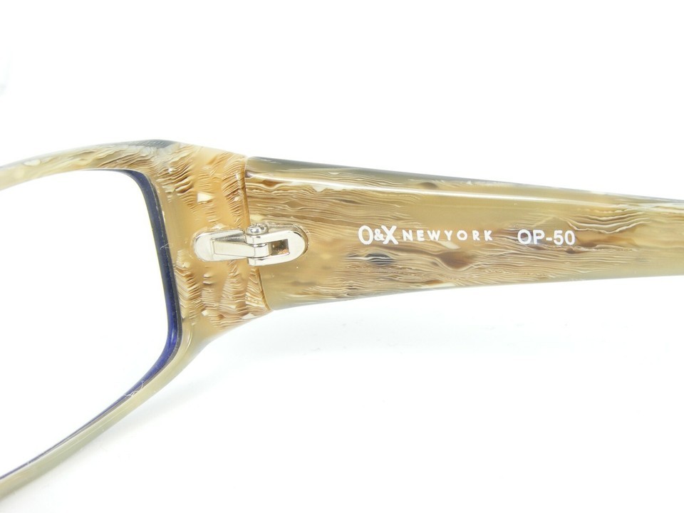 NEW O&X NEW YORK OP-50 121 BLACK /BEIGE /OTHER EYEGLASSES GLASSES 53-16-136mm Item image 10
