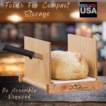 USA Made Bread Slicing Guide, Compact Slicer. Easily Cuts 2 lb Bread Mak... - £46.87 GBP