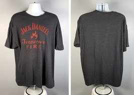 Jack Daniel&#39;s Tennessee Fire T Shirt Mens XXL 50/50 Cotton Poly Blend Gray - £16.99 GBP