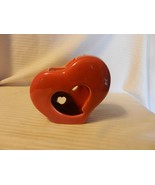 Vintage Ceramic Mauve Colored Heart Shaped Tea Light Candle Holder Aroma... - £23.70 GBP