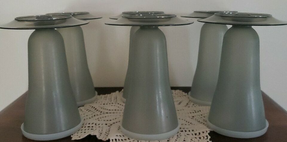 Set of Six (6) Gray Parfait Tupperware Cups Tall Large # 754-1 with Lids Item image 4