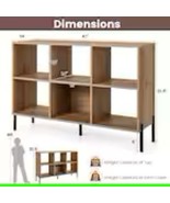 31.5 in. Tall Natural Engineered Wood 6-Cube Storage 2-Shelf Organizer C... - $184.64 CAD