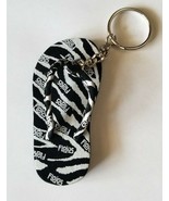 New Authentic FLOJOS sandal Keychain White with a Zebra print very UNIQUE!! - $8.11 CAD