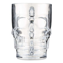 Halloween Skull Beer Mug Adult Party Favor, Clear, Plastic, 19 oz, by Way To Cel - £27.27 GBP