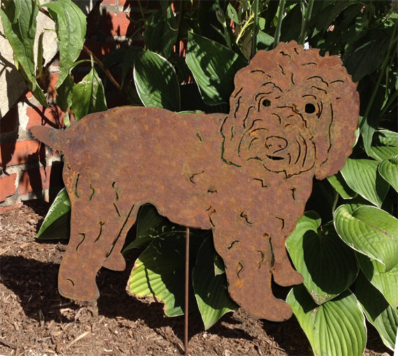 Wheaten Terrier Garden Stake or Wall Hanging / Soft Coated / Garden Art / Pet Me - $45.99
