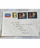 VINTAGE STAMPED ENVELOPE SANTA CHRISTMAS CANADA CANADIAN AIRMAIL POST OF... - $13.63 CAD