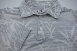 GORGEOUS Nat Nast Luxury Originals Gray Floral Polo Shirt Size M - £28.20 GBP