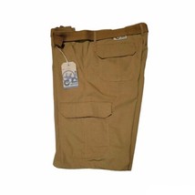 Tan Twill Shorts Mens Size 42 Belted - $15.83