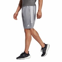 adidas Men&#39;s 3 Stripes Short with Side Zipper Pockets (Gray, Medium) - £19.87 GBP