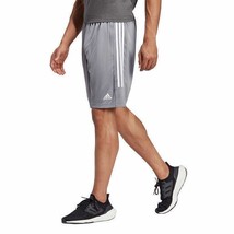 adidas Men&#39;s 3 Stripes Short with Side Zipper Pockets (Gray, Medium) - £19.77 GBP