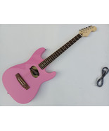 Pink 6 string Semi hollow Body st acoustic electric guitar S458 - $5,299.74 MXN