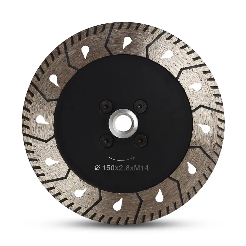 Dia 125mm/150mm Granite Turbo Cutting Blade Two-In-One Design Cuts and Grind For - £166.59 GBP