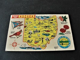 Greetings from Ohio, The Buckeye State - 1965 Postmarked Postcard. - £5.13 GBP