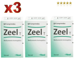 3 PACK Heel Zeel T Homeopathic Joint Arthrosis Periarthritis Pain Reliever 50tab - £28.92 GBP