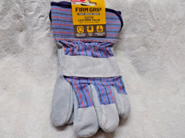 FIRM GRIP Work Gloves ~Suede Leather Palm ~Fleece Padding ~Men Large - £11.98 GBP