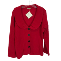 NWT Womens Size Large Chalet Red Clara Shawl Collar Button Front Jacket NEW - £30.23 GBP