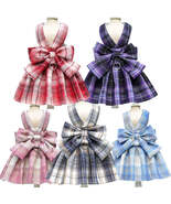 Plaid Dog Dress Bow Tie Harness Leash Set for Small Dogs Cats - $26.95