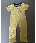 DKNY New York One Piece Jumpsuit 24M Yellow With Blue Trim - £12.51 GBP