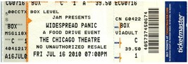 Widespread Panic Concert Ticket Stub July 16 2010 Chicago Illinois - £24.11 GBP