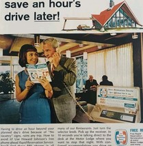 1965 Howard Johnson&#39;s Motor Lodge Restaurant Advertisement RRS Reservati... - $10.00