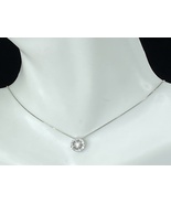 Platinum 0.12ct G/VS2 round brilliant diamond sliding pendant necklace J... - £172.33 GBP