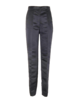 NWT J.Crew Tall High Rise Cigarette Trouser in Black Satin Side Zip Pants 6T - £48.50 GBP