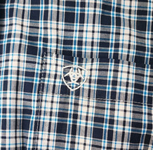 Ariat Shirt Pro Series Mens Medium Blue Button Down Western Cowboy Rodeo... - $24.99