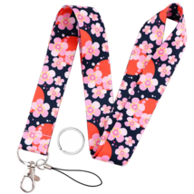 Flower Pattern Neck Lanyard For Keys Wallet Id Card - New - Yinghua - £10.29 GBP