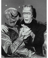 THE MUNSTERS   HERMAN MUNSTER AND MARTIAN BEHIND THE SCENES GAG  8X10 PHOTO - $10.00