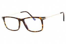 TOM FORD FT5758-B 052 Dark Havana/Clear/blue-light Block Lens Eyeglasses... - £107.11 GBP