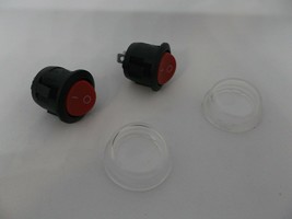 2 Pcs Pack KCD1 23mm Round IO Power Switch 6A 250V 10A 125V AC CE 2 Pins Lot Red - £9.01 GBP