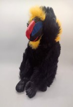Vtg 90s Liberty Toy Baboon Mandrill Stuffed Animal Plush 12.5in Leather Feature - £14.23 GBP