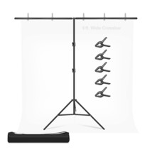 Limostudio 6 Ft. Wide T-Shape Portable Backdrop Stand, 8.5 Ft. Tall Adjustable B - £70.33 GBP