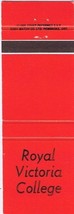 Matchbook Cover Royal Victoria College McGill University Montreal Quebec - $0.70