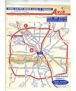 Earl Hayes Avis Rent A Car Maps of Dallas Texas 1950&#39;s Loop 12  - £35.26 GBP