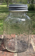 Vintage Sunshine Coffee Jar Quart Canning Jar Zinc Lid #2 - £19.65 GBP
