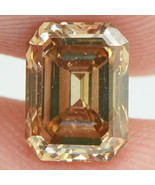 Emerald Shape Diamond Fancy Brown Color Loose VS1 Enhanced Polished 1.37... - £1,462.35 GBP
