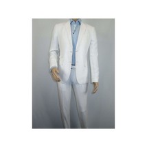 Men Premium 100% Linen Cocktail Suit by INSERCH Breathable and cool SU880 White image 2