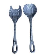 Vintage Arthur Court Elephant Salad Fork &amp; Spoon Serving Utensils Alumin... - $28.03 CAD