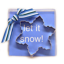 Large 4.5&quot; Tin Snowflake Cookie Cutter and Recipe Gift Set - Ann Clark - £2.28 GBP