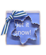Large 4.5&quot; Tin Snowflake Cookie Cutter and Recipe Gift Set - Ann Clark - £2.27 GBP