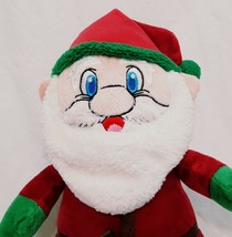 Santa Claus Plush Christmas Doll Kellytoy 13&quot; Red Coat Green Pants Stuffed - £12.40 GBP