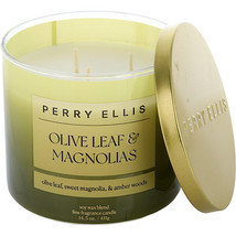 Perry Ellis Olive Leaf &amp; Magnolias By Perry Ellis Scented Candle 14.5 Oz - £16.60 GBP