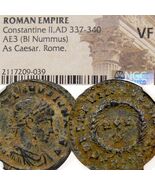 Constantine II &quot;the Great&#39;s&quot; Son RARE in RIC NGC VF Rome mint Wreath Fol... - €130,59 EUR